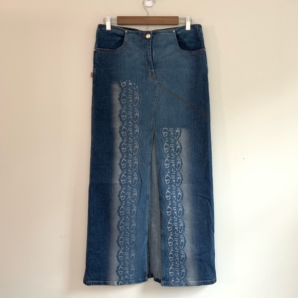Parasuco Dresses & Skirts - 90 ‘s / Y2K Parasuco denim maxi skirt with extra high slit / jean skirt